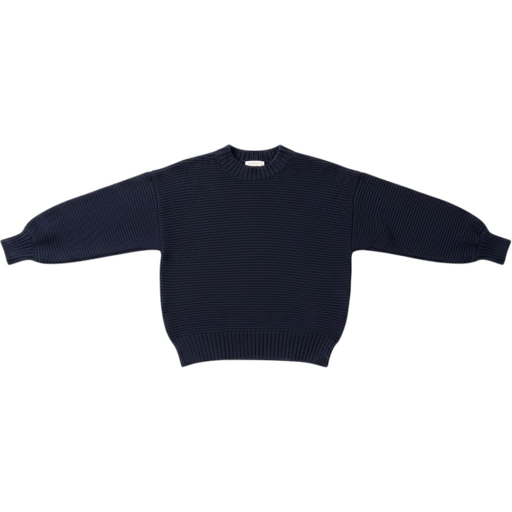 Alex Mill Button-Back Crewneck Cardigan Navy XS Cotton Versatile Balloon Sleeves